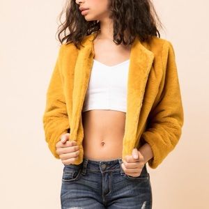 Gorgeous gold faux fur style jacket.